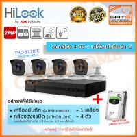 ราคา HiLook B120C B120MS ชุดกล้องวงจรปิด เครื่องบันทึก รองรับกล้องมีไมค์ HDD Smart IR กล้องความละเอียด 2MP 1080p รองรับ 4 ระบบ กล้องวงจรปิดกันขโมย (15772224850)