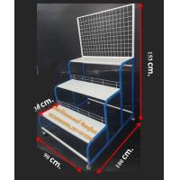 ราคา ชั้นวางสินค้าแบบขั้นบันได 3 ขั้น มีแผงหลังตาข่ายแขวนสินค้า ขนาด กว้าง90 ลึก100 สูง150 cm ชั้นวางของ ชั้นวางสินค้า ชั้น (16664823701)