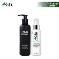 ราคา AloEx Black Shampoo Hair Regrowth Serum 120 ml เซตแชมพูลดผมขาดร่วง และเซรั่มเพิ่มผมหนา ส่งฟรี (16941111094)