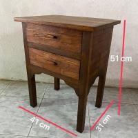 ราคา ตู้หัวเตียง ตู้ข้างเตียง ตู้มินิมอล งานไม้สักเก่า ผสมไม้อัดสัก ขนาดรวม กว้าง 31 x ยาว 41 x สูง 51 cm (12652635236)