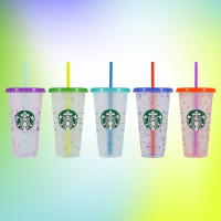 ราคา เชตแก้วน้ำสตาร์บัค Starbucks Reusable Cold Cups ขนาด 24 oz เซต 5 ใบ สินค้าจาก Starbucks USA (18055828097)
