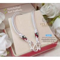 ราคา สร้อยคอเงินแท้92 5 สร้อยห้อยพระ ลายสี่เสา ลงยาหัวสร้อยเขียวแดง หนัก 3สลึง 1 2 บาทตัน เรือนเงินแท้ (11222568790)