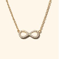 ราคา Shependence สร้อยคอคริสตัลอินฟินิตี้ Crystal Infinity Necklace (8442450850)
