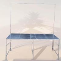 ราคา โต๊ะขายของ แผงแม่ค้า โต๊ะเอนกประสงค์ โต๊ะ โต๊ะพับ โต๊ะพับได้ โต๊ะมีป้ายแขวน โต๊ะแม่ค้า แผงขายของ แบบมีป้ายแขวนสูง 120CM ขนาด กว้าง 75 180 75 cm พับได้ 3 ขา มีสีให้เลือก 4 สี (21410242341)