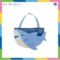 ราคา Stephen joseph กระเป๋าชายหาดเด็ก ยอดนิยมจากอเมริกา จุของได้เยอะ ทำจากผ้าไนล่อนและตาข่ายด้านหลังสำหรับใส่ของเปียก ทนทาน ทำความสะอาดง่าย กระเป๋าผ้าเด็กผู้หญิง เด็กผู้ชาย Beach tote bag Shark น่ารักเข้าช