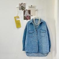 ราคา Denim shirt สื้อเชิ้ตยีนแท้ทรงoversize ชลุลายน้องหมี (20141880582)