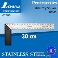 ราคา Shinwa ฉากสเกลสแตนเลส Miter Try Square Stainless Steel Blade Aluminium Base (6529544621)