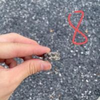ราคา Chrome Heart pure silver high quality new cross ring distressed ring dopamine (19987448839)