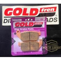 ราคา ผ้าเบรค GOLDFREN หน้า หลัง สำหรับใส่ Harley Davidson Sporster Iron883 04 13 XL1200 04 13 Forty Eight 10 13 Seventy Two 12 13 (20820671389)