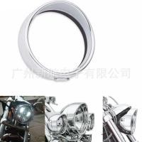 ราคา In stock Harley Davidson รถจักรยานยนต์ 7 นิ้วไฟหน้า 4 5 ไฟตัดหมอกนิ้วฝาครอบโคมไฟป้องกันแหวนตกแต่งไฟหน้า (15769807666)