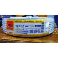 ราคา มีขายส่ง สายไฟ สายคู่ สีขาว VAF 2x1 5 ยาว 90 100 เมตร ยี่ห้อ THAI UNION ไทยูเนี่ยน (4339760198)