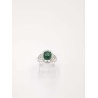 ราคา แหวนหยกพม่าแท้ JADE เงินแท้ 925 เคลือบทองคำขาว (6697514448)