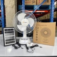 ราคา พัดลมโซล่าเซลล์ 12 พร้อมแผงโซล่าเซลล์ หลอดไฟ2ดวง ปลั๊กเสียบไฟบ้าน (20970192347)