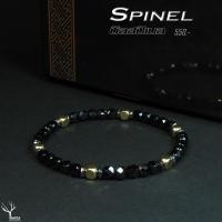 ราคา กำไลหิน นิลสปิเนล นิลดำ Spinel หินแท้100 ขนาด 4mm ทรงลูกบาศก์ เจียรเหลี่ยม สร้อยข้อมือหิน หินนำโชค หินมงคล หินเสริมดวง สร้อยข้อมือหิน (16522060954)