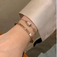 ราคา Vivienne Westwood High end Roman titanium steel small waist plain ring bracelet stacked self discipline bracelet light luxury niche girls exquisite hand accessories high end sense (20611766548)