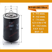 ราคา W940 OIL FILTER กรองน้ำมันเครื่อง อะไหล่ปั๊มลมสกรู (19460933856)