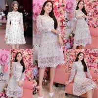 ราคา พร้อมส่ง M 4XL ป้าย Love lady เดรสสั้น เดรสลูกไม้แขนยาว งานน่ารัก ละมุนมากค่ะ (12337861062)