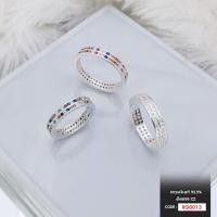 ราคา แหวนเงินแท้ 92 5 ฝังเพชร CZ เกรดพรีเมี่ยม RG0013 (19665926852)
