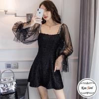 ราคา พร้อมส่ง ชุดเดรสแฟชั่น ชุดเดรสออกงาน ชุดเดรสไปงานแต่งงานบุญงานมงคล ชุดเดรสสีชมพูสีครีมสีดำ เดรสเกาหลี เดรสฟรุ้งฟริ้ง เดรสสั้น เดรสงานป้าย เดรสผ้าทวิต เสื้อผ้าแฟชั่นผู้หญิง (17416943268)