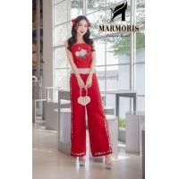 ราคา เซต2ชิ้นสายเดี่ยวขายาวปักดอก งานป้าย Marmoris (21455021710)