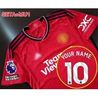 ราคา เสื้อฟุตบอล เสื้อฟุตบอลสโมสรทีม แมนยู เหย้า 23 24 AA0039 เกรดแฟนบอล ทำชื่อเบอร์ได้ ไซส์ยุโรป XS 4XL (19895795617)