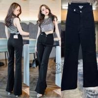 ราคา กางเกงยีนส์ทรงกระบอกม้านิดผ้ายืดเอวสูงงานป้ายBack up (19467791219)