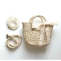 ราคา กระเป๋าสานครึ่งวงกลม ผูกโบว์ลูกไม้ มีสายยาว กระเป๋าสาน ทรงงครึ่งวงกลม M060 (21308879369)