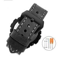 ราคา สำหรับ Casio G SHOCK GST B100 W300400 S110S120สายนาฬิกาหนังเว้าพอร์ตนาฬิกาผู้ชายสายคู่มือสายเข็มขัด26มม (20123472819)