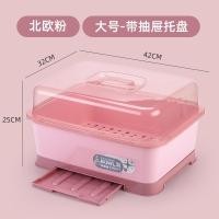 ราคา ชั้นวางถ้วยชั้นวางแก้วน้ำแบบระบายน้ำได้ชั้นวางแก้วน้ำแบบแก้วสำหรับใช้ในบ้านกล่องเก็บอุปกรณ์บนโต๊ะอาหารถาดกันฝุ่นชั้นวางของมีฝาปิด (20273199296)