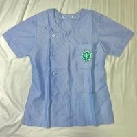 ราคา เสื้อลายริ้วฟ้า คอปาด เสื้ออนามัยชุมชน (17125556654)