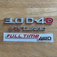 ราคา โลโก้ 3 0 D4D VN TURBO FULL TIME 4WD ตัวหนังสือฝาท้าย จำนวน 4 ชิ้น (17340196065)