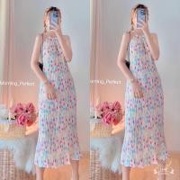 ราคา เดรสอัดพลีทลายดอกน่ารักๆ (21328657670)