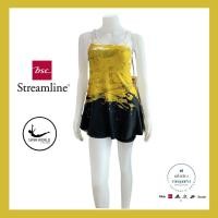 ราคา S XL ชุดว่ายน้ำ BSC Streamline แขนกุด สีเหลือง ด้านในมีกางเกงขาสั้น (20725212479)
