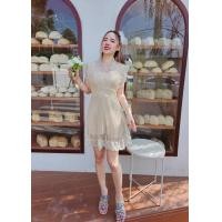 ราคา BS3329 เดรสสั้น ผ้าตาข่ายเนื้อหนา มีซับในผ้านุ่มมากๆ เดรสออกเดท (21448296161)