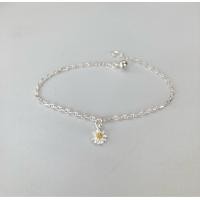 ราคา สร้อยข้อเท้าลายกุชชี่ห้อยจี้ดอกเดซี่เงินแท้925 เครื่องประดับเงินแท้ สร้อยข้อเท้า สร้อยเงินแท้ (18439517304)
