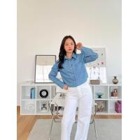 ราคา AGLEAMIN3011 Chloe shirt เสื้อเชิ้ตแขนยาวลายทาง (21383591661)