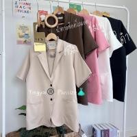 ราคา kimmy short blazer เสื้อเบลเซอร์แขนสั้นคนอ้วน สาวอวบ (17580882499)