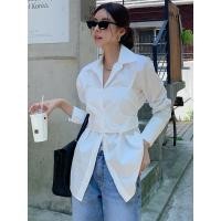 ราคา เสื้อเชิ้ตติดโบว์ผูกสายด้านหลังทงแดมุนสง่างามเสื้อเชิ้ตสีพื้นแขนยาวเสื้อเชิ้ตสไตล์เกาหลีทรงหลวมๆ (20667570652)