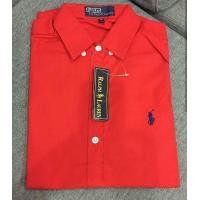 ราคา Poloปักม้าเล็กสีแดงสดกระดุมสีขาวผ้าอ๊อกฟอตoxford (16862010580)