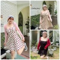 ราคา มินิเดรส สายเดี่ยวลายดอกไม้ เสื้อคลุม น่ารักมากๆ เสื้อผ้าสาวอวบอ้วน พลัสไซส์ ไซส์ใหญ่ (19578203558)