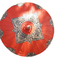 ราคา ร่มเชียงใหม่ ร่มผ้าเคลือบน้ำมัน รัศมี17นิ้ว ลายไทย ลายดอกพุดตาล (12142696739)