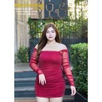 ราคา NT280 เดรสกลิตเตอร์สาวอวบ เดรสวิ้งๆ เดรสออกงาน เดรสปาร์ตี้ (21363617273)