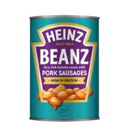 ราคา Heinz Baked Beans Pork Sausages ไฮนซ์ ถั่วอบไส้กรอกหมู 415g (21436357456)