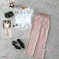 ราคา 9708 ชุดเซท เสื้อคอจีน ผ้าแก้ว ระบาย สีขาว กางเกงขายาว ทรงขากระบอก สีสดใส เสื้อผ้าแฟชั่น ชุดออกงาน ชุดทำงาน (16980525028)