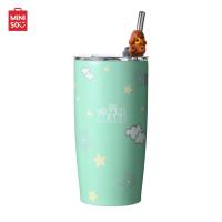 ราคา Mini Shop Miniso แก้วเก็บความเย็นพร้อมหลอด We Bare Bears Collection 530ml P3 (21081168444)