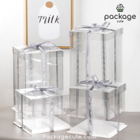 ราคา กล่องเค้กใสทรงสูง กล่องเค้กบาร์บี้ กล่องเค้กคุ๊กตา ขนาดครึ่ง 9ปอนด์ (13063472895)