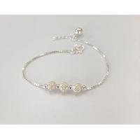 ราคา สรัอยข้อมือเงินแท้92 5 สร้อยข้อมือลายตะกร้อเงินแท้ สร้อยข้อมือ เครื่องประดับเงินแท้925 (15377645040)