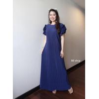 ราคา Maxi Dress ชุดเดรสยาว ชุดพลีท ชุดเดรสยืดเนื้อผ้าอัดพลีท ชุดเดรสใส่ออกงาน ชุดเดรสสีพื้น ชุดใส่ทำงาน แฟชั่นสาวอวบ ชุดเดรสแต่งระบายไหล่ (21311051091)
