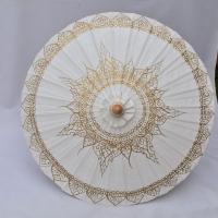 ราคา ร่มเชียงใหม่ ร่มผ้าเคลือบน้ำมัน รัศมี17นิ้ว ลายไทย ลายดอกพุดตาล (11203573327)