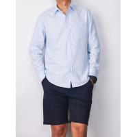 ราคา เสื้อเชิ้ตคอปกแขนยาว สีฟ้าอ่อน ผ้า Oxford (478982570)